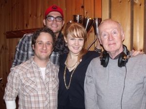Christopher Fitzgerald, Cheyenne Jackson, Kate Baldwin and Jim Norton Photo
