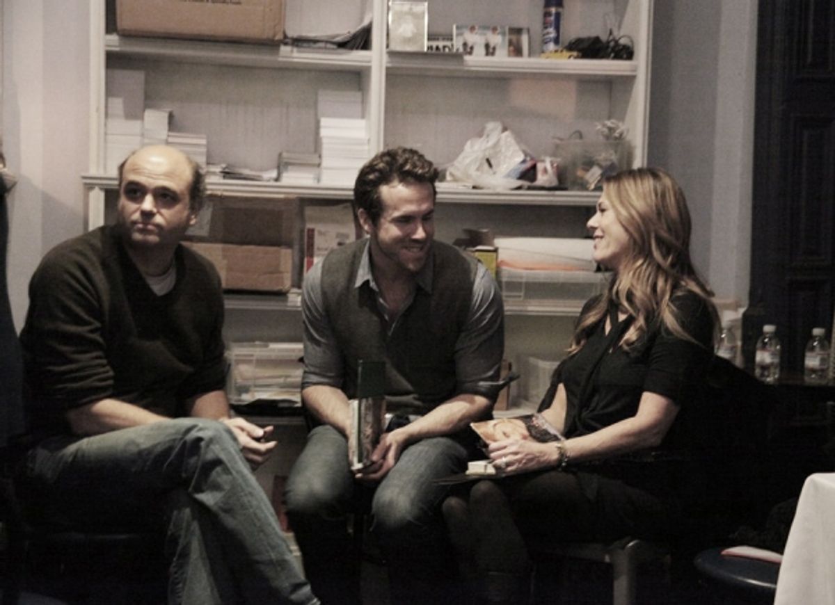 Scott Adsit, Ryan Reynolds and Rita Wilson at 
