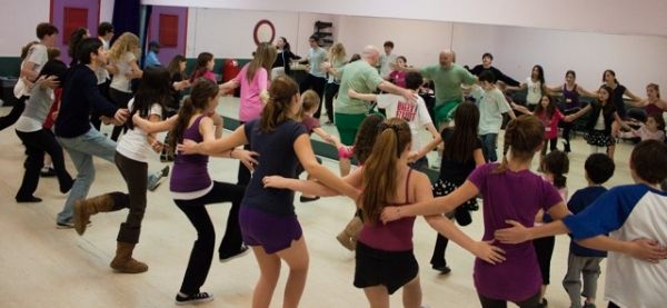 Thommie Retter and Trevor Braun teach students Photo