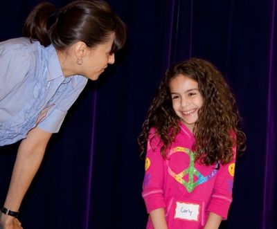 Jessica Rofe coaches a student Photo