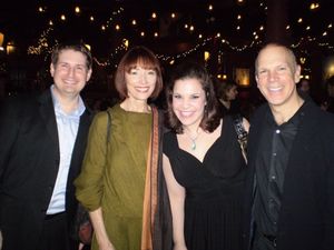 Michael Borth, Karen Akers, Lindsay Mendez, and Charles Fox Photo