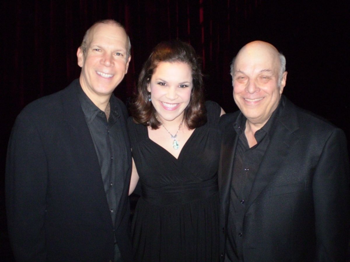 David Zippel, Lindsay Mendez and Charles Fox at 'The Songs of Our Lives' Benefit Concert
