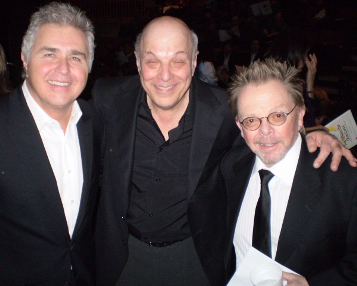 Steve Tyrell, Charles Fox and Paul Williams at 'The Songs of Our Lives' Benefit Concert