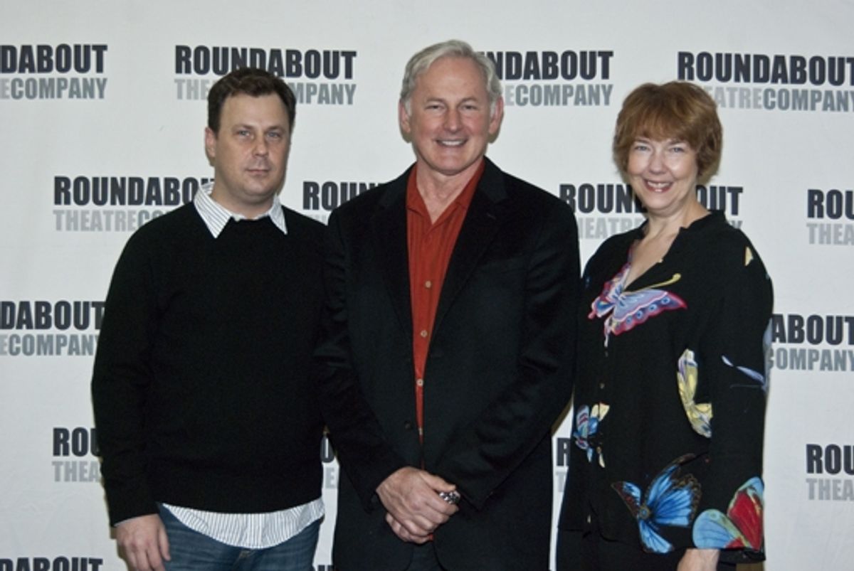 Brooks Ashmankas, Victor Garber, Harriet Harris at 