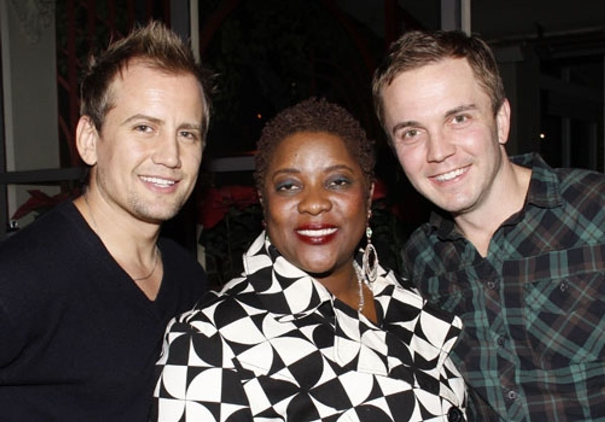 Loretta Devine with Upright Cabaret producer Chris Isaacson and Shane Scheel  at 