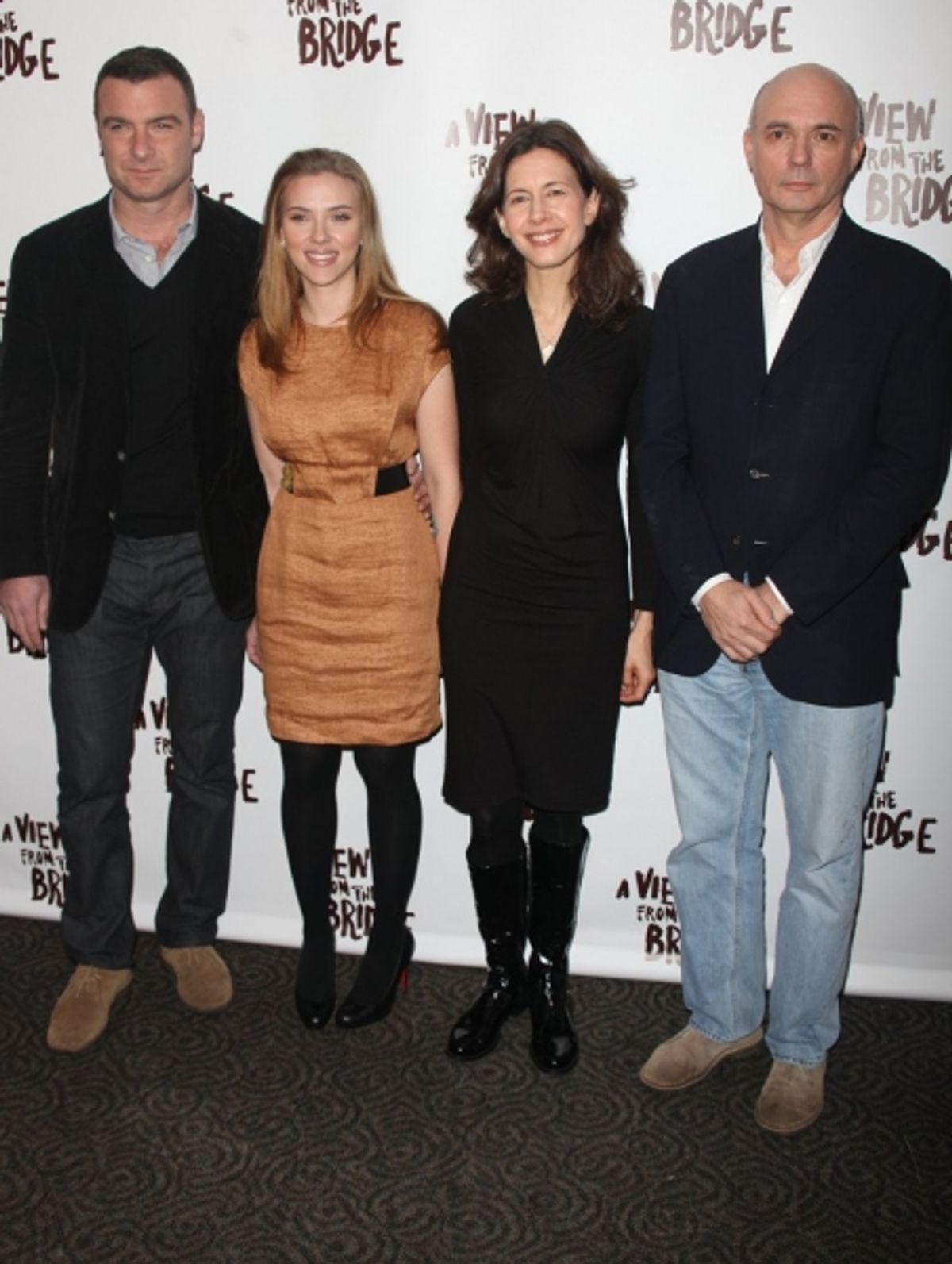 Liev Schreiber, Scarlett Johansson, Jessica Hecht & Gregory Mosher at 