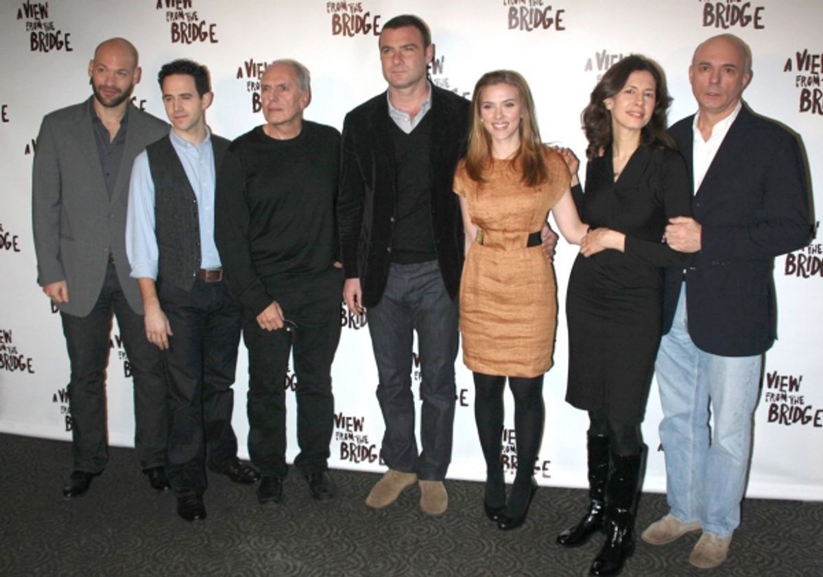 Corey Stoll, Santino Fontana, Michael Cristofer, Liev Schreiber, Scarlett Johansson, Jessica Hecht & Gregory Mosher at 