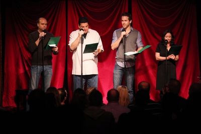 Scott Adsit, Steve Schirripa, Ryan Reynolds & Rachel Dratch Photo