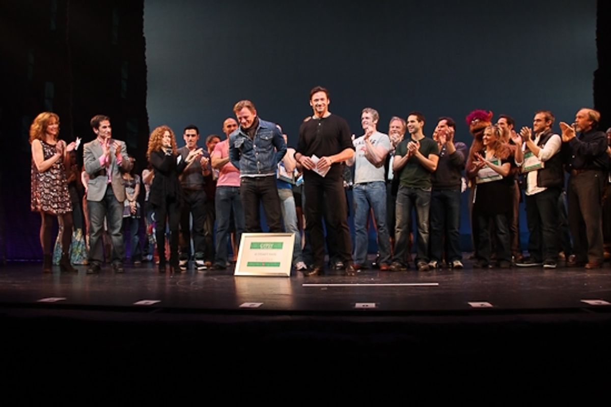 Daniel Craig and Hugh Jackman and the ensemble of Gypsy of the Year 2009 at 