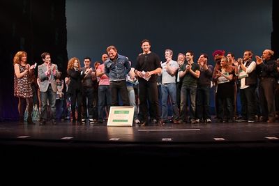 Daniel Craig and Hugh Jackman and the ensemble of Gypsy of the Year 2009 Photo