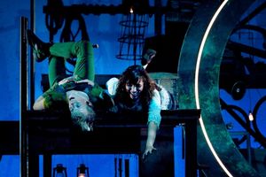 Chris Bresky as Peter Pan and Jacqueline Real as Wendy Photo