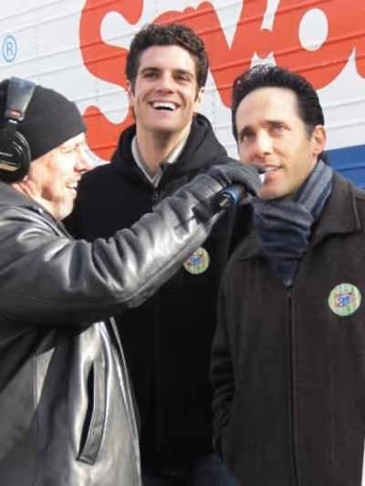 Spence of the Morning Zoo with Peter Saide and Jeff Leibow of JERSEY BOYS  Photo