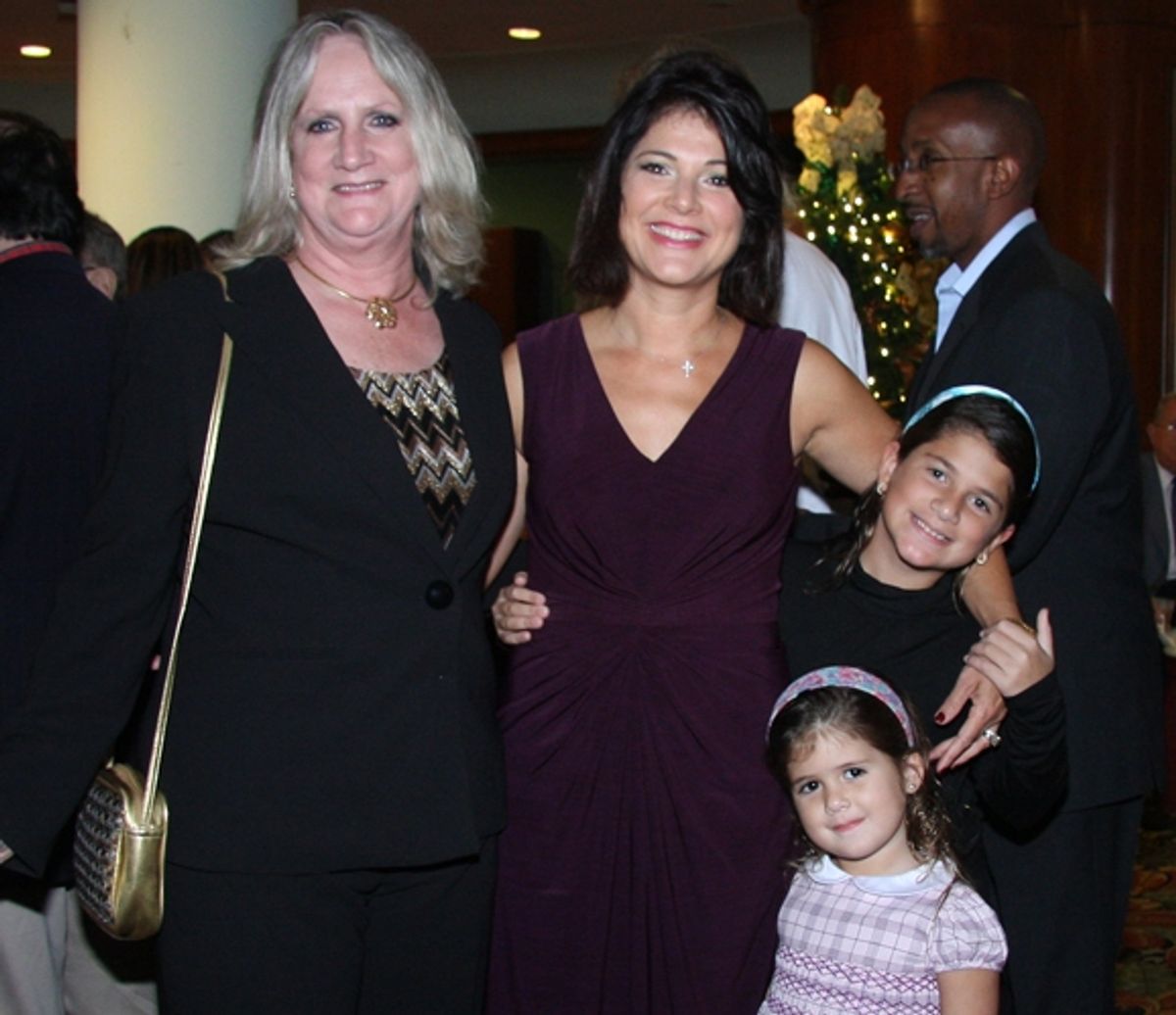 Bethany Baldwin Tesche and NBC6 anchor Jackie Nespral with her children
 at 
