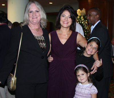 Bethany Baldwin Tesche and NBC6 anchor Jackie Nespral with her children
 Photo