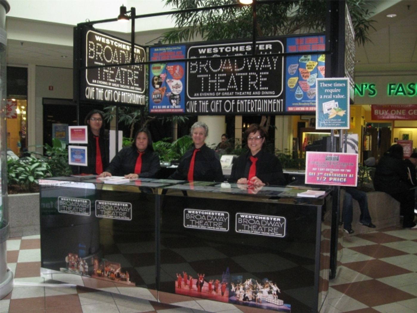 Photo Flash: Westchester Broadway Theatre Mans Kiosks In Local Malls Photo Flash: Westchester Broadway Theatre Mans Kiosks In Local Malls Image