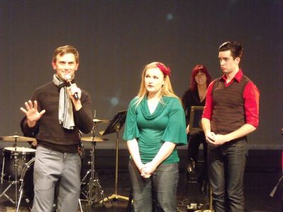 Daniel Reichard, Beth Kuhn and Michael Lowney Photo