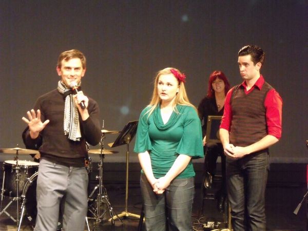 Daniel Reichard, Beth Kuhn and Michael Lowney Photo