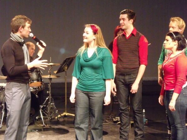 Daniel Reichard, Beth Kuhn, Michael Lowney, Emily Bottorff and Paul Louis Lessard Photo