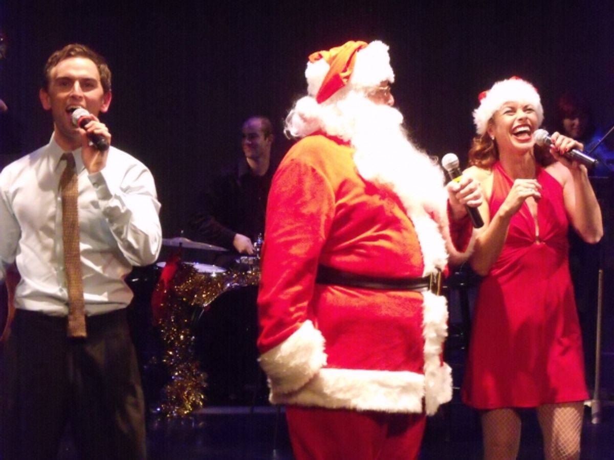 Daniel Reichard, Robert Ousley as Santa and Rachelle Rak at 