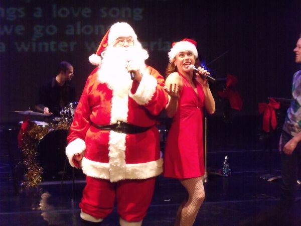 Robert Ousley as Santa and Rachelle Rak Photo