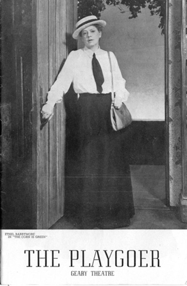The program cover for the triumphant 1944 Geary Theater production of The Corn Is Gre Photo