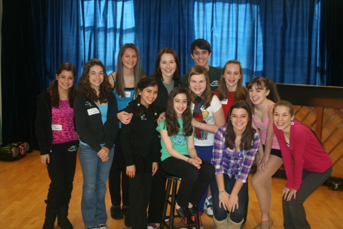 Danika Yarosh, Chelsea Galembo and Ruby Rakos with students at 