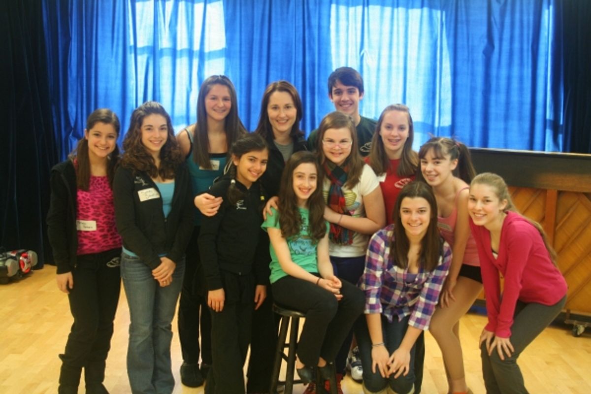 Danika Yarosh, Chelsea Galembo and Ruby Rakos with students at 