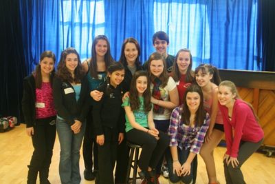 Danika Yarosh, Chelsea Galembo and Ruby Rakos with students Photo