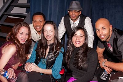 Sierra Boggess, Randy Aaron, Summer Boggess, Derrick Cobey, Katy Basile, and Miles Jo Photo