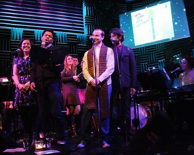 Lindsay Mendez, Chester Gregory, Tyler Maynard, and Andy Karl Photo