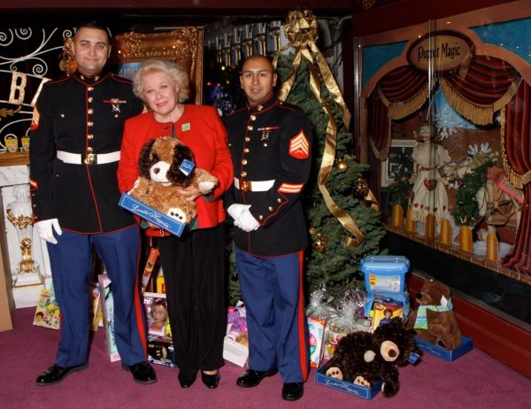 Sgt Trimber and Sgt Hernandez with Magic Castle Co-Founder Irene Larsen Photo
