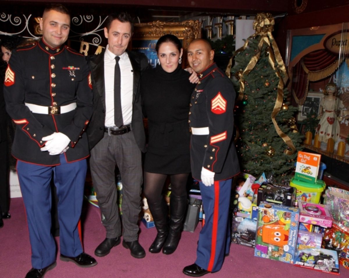 Sgt Trimber, Alan Cumming, Ricky Lake and Sgt Hernandez at 