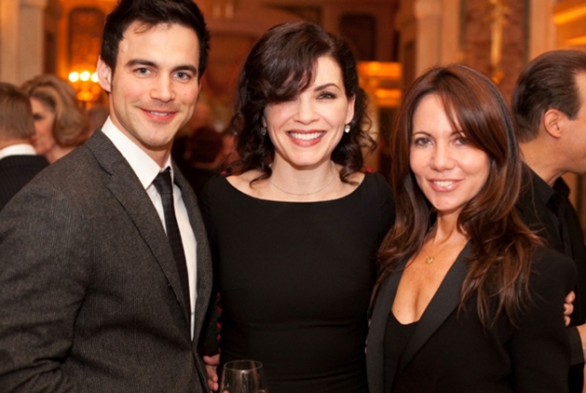 Keith Leiberthal, Julianna Margulies, Leslie Burdang at New York Stage and Film Honors Juliana Marguiles and Marc Platt