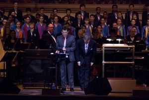 John Tartaglia, John Morris Russell, and The New York Pops Photo