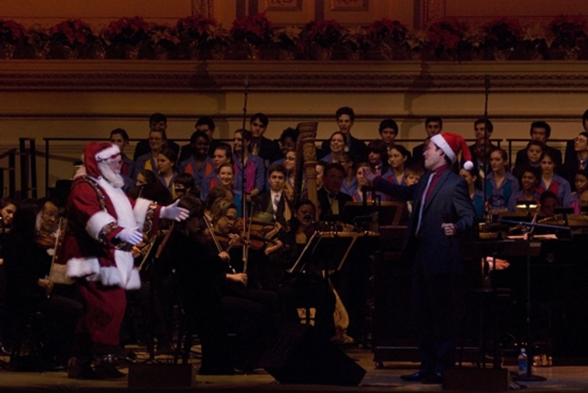 The New York Pops Santa Claus and John Tartaglia at 