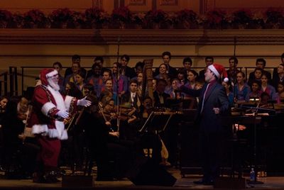 The New York Pops Santa Claus and John Tartaglia Photo