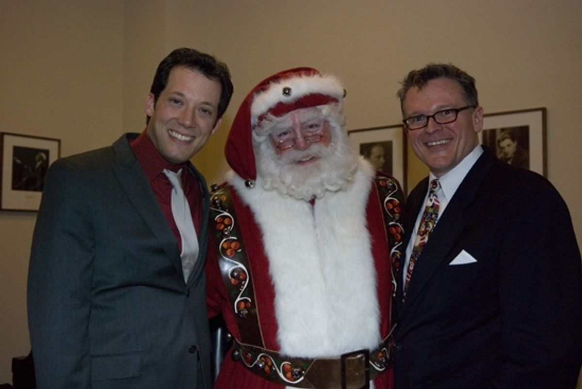 John Tartaglia, The New York Pops Santa Claus, and John Morris Russell at 