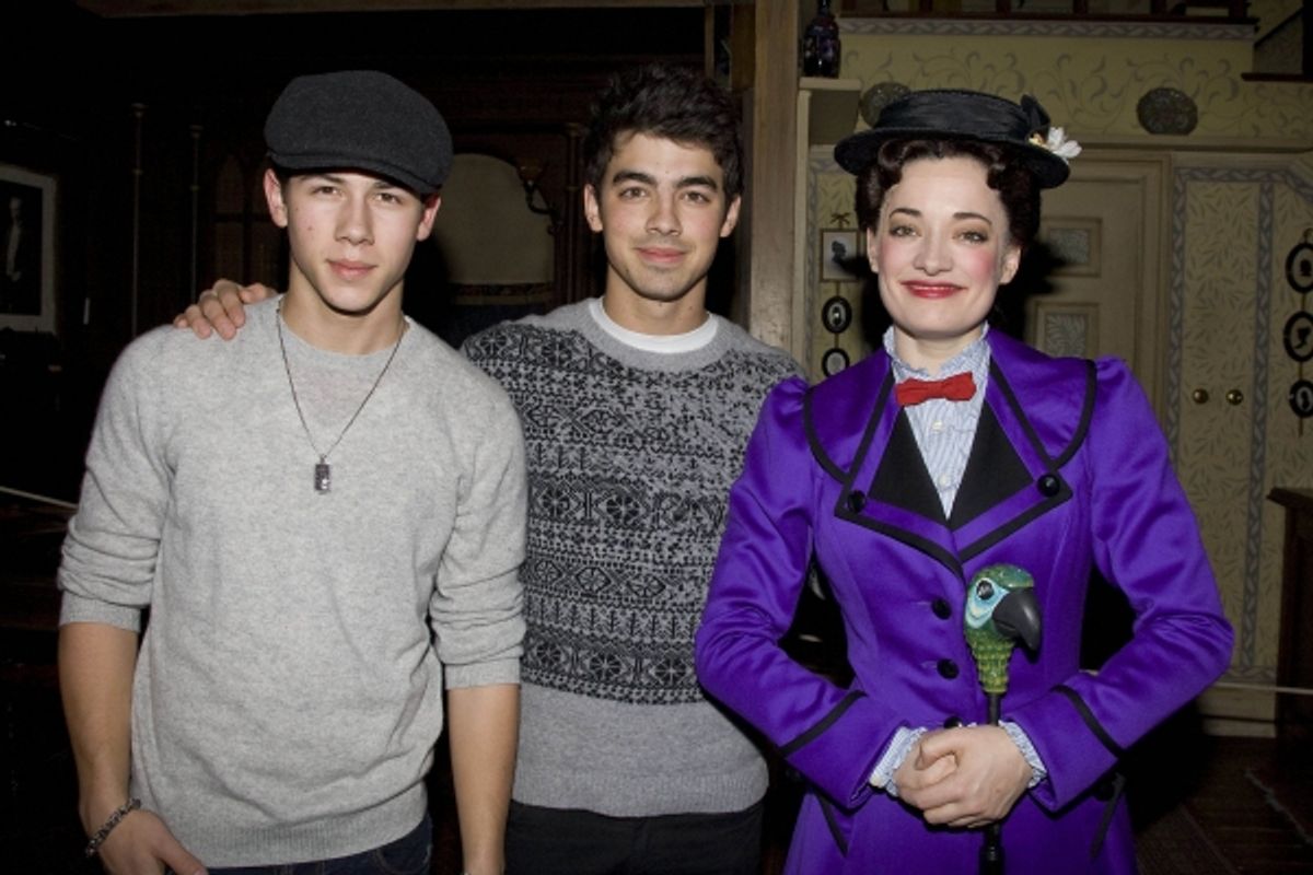 Nick Jonas, Joe Jonas, and Laura Michelle Kelly at 