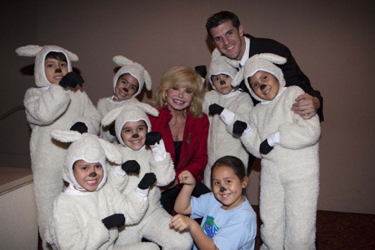  Loni Anderson with Choreographer Billy Rugh and student of Creative Planet School for the Arts at 