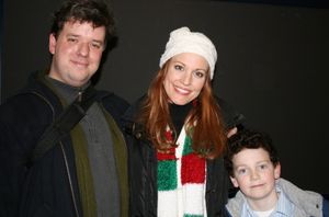 Stephen Libby (Dylan Thomas), Rachel York, and Adam Freeman (Young Dylan) Photo