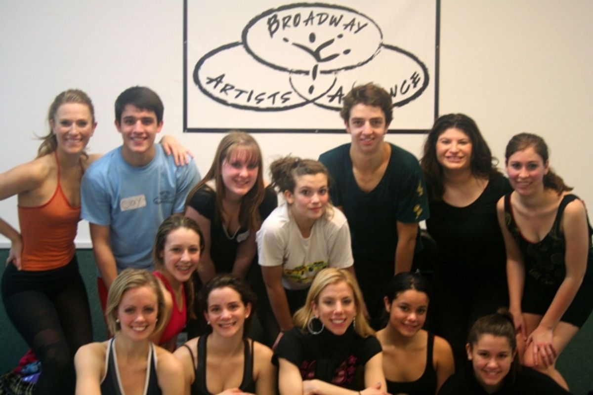 Marina Lazzaretto and the students of Broadway Artists Alliance at 