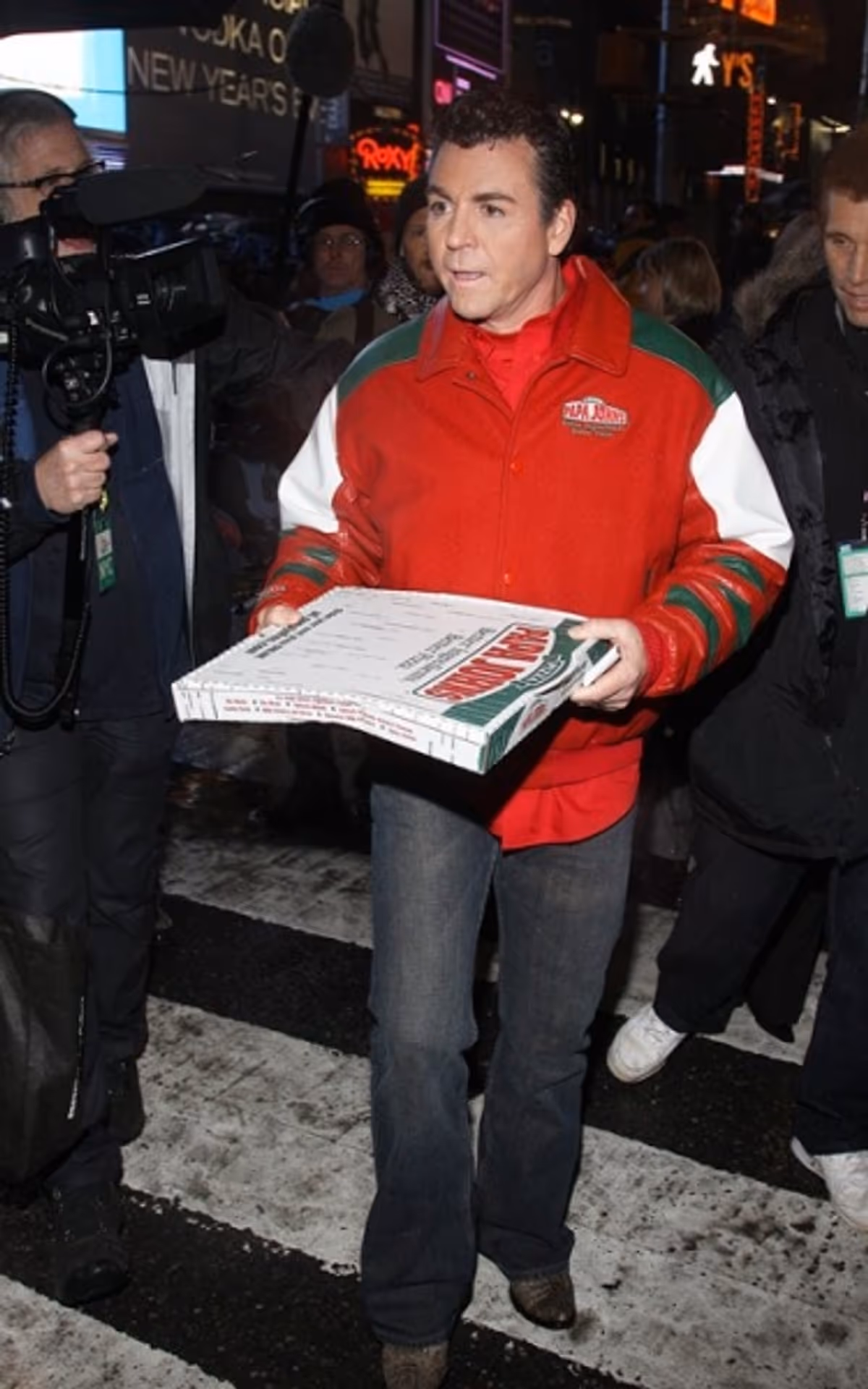 Papa John's Pizza founder John Schattner at HAIR Cast & More Perform at New Year's Eve in NYC!