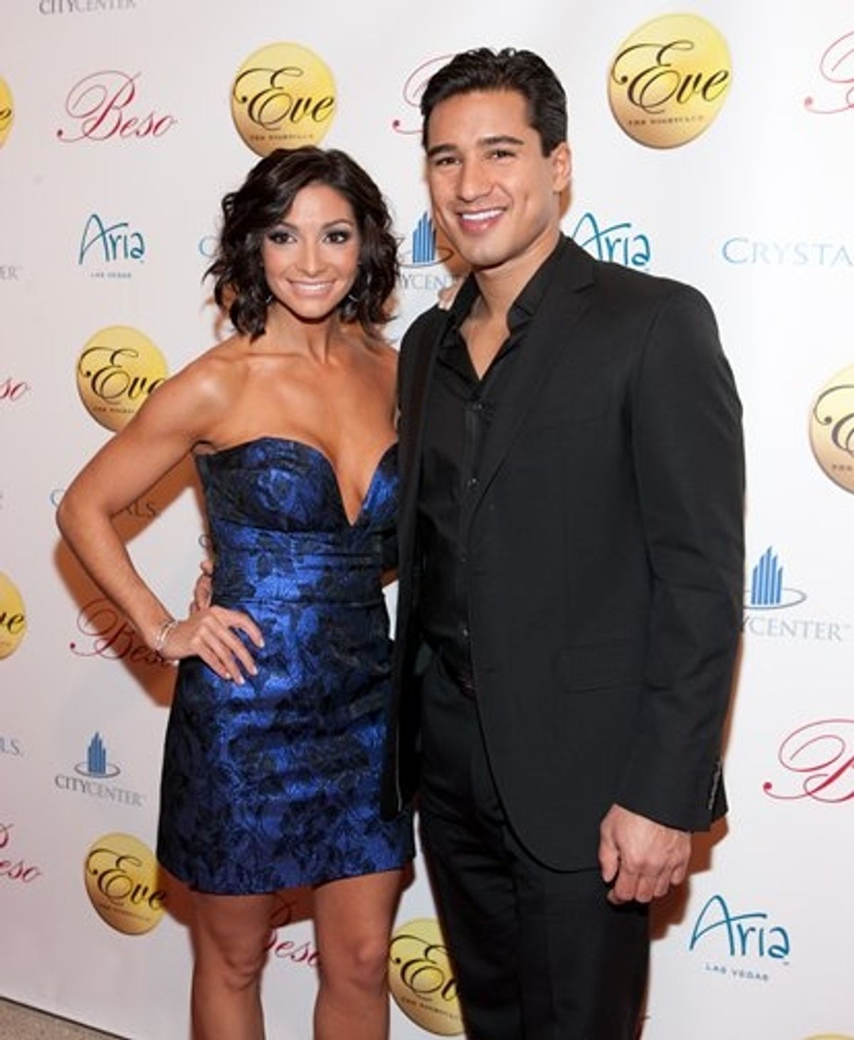   Courtney Mazza and Mario Lopez  at 