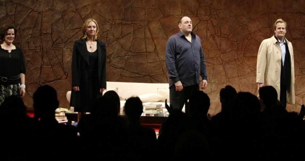 Marcia Gay Harden & Hope Davis & James Gandolfini & Jeff Daniels during the Opening Night Performance Curtain Call for GOD OF CARNAGE at 