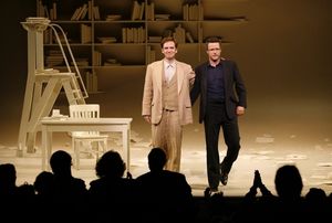 Malcolm Gets & Will Chase during the "The Story of My Life" Opening Night Curtain Cal Photo