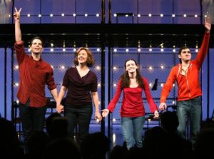 J. Robert Spencer, Alice Ripley, Jennifer Damiano, Adam Chandler-Berat during the Broadway Opening Night Performance Curtain for "NEXT TO NORMAL @ BroadwayWorld J. Robert Spencer, Alice Ripley, Jennifer Damiano, Adam Chandler-Berat during the Bro Photo