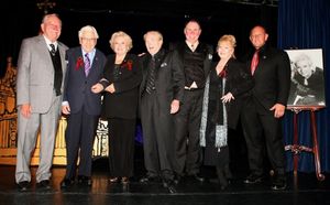 Milt Larsen with Past presidents and Presidents Emeritus Ron Wilson, Irene Larsen (Honorary President for Life), Mark Wilson, Dale Hindman, Gay Blackstone and current President Robert Lamoreaux @ BroadwayWorld Milt Larsen with Past presidents and Presidents Emeritus Ron Wilson, Irene Larsen (Ho Photo
