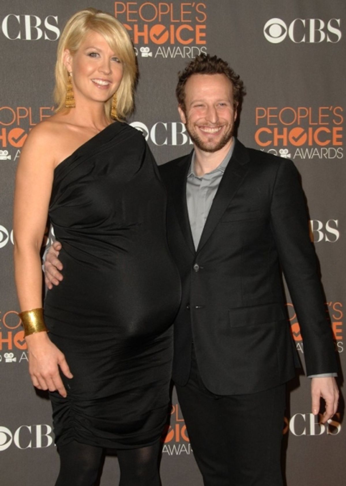 Jenna Elfman and husband Bohdi Elfman at 