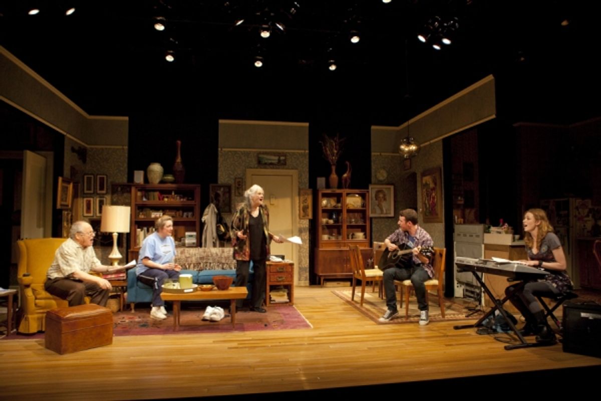 David Margulies, Kristine Nielsen, Lois Smith, Nick Blaemire and Lucy Walters at 