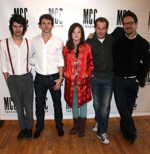 Ben Wishaw, Hugh Dancy, Andrea Riseborough, Adam James, and Playwright Alexi Kaye Cam Photo